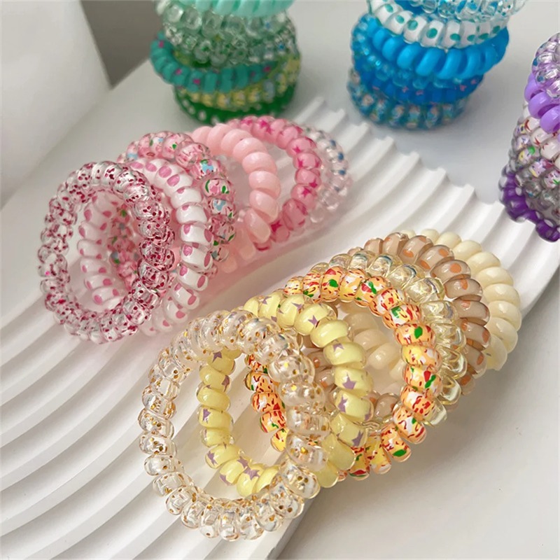 Silicone Band Women - 6 шт. разноцветных резинок для волос