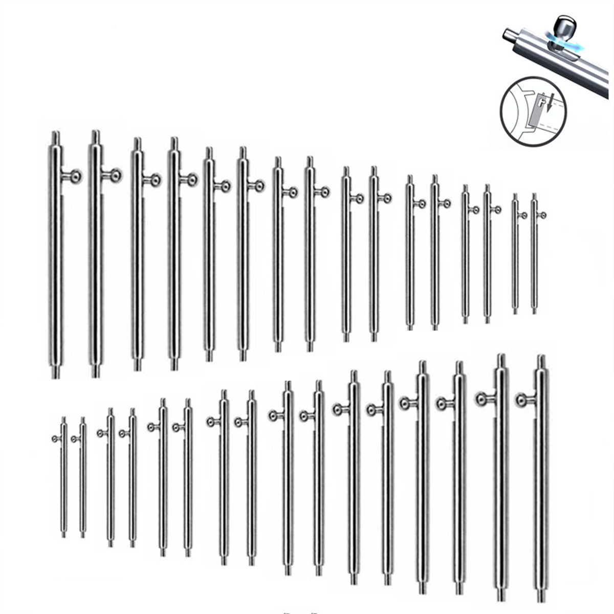 22 мм, 20 мм, 10 шт., диаметр  – обзор и цена Spring Bar Tool Set