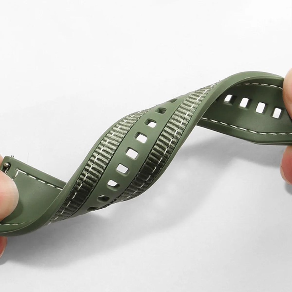 Ремешок плетеный нейлоновый и  – обзор и цена Silicone Watch Band 22Mm