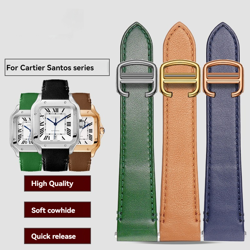 Кожаный ремешок для часов 19 м – обзор и цена Cartier Watch Santos