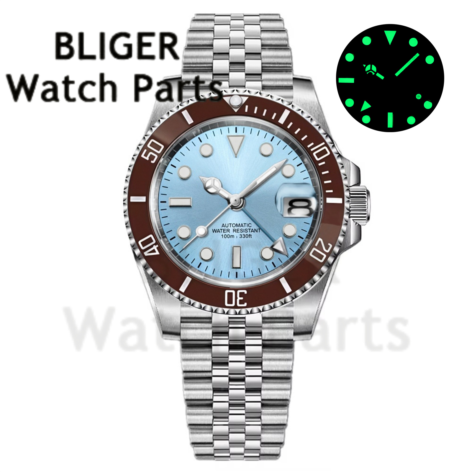 Мужские механические часы Cust – обзор и цена Stainless Bracelet Diver